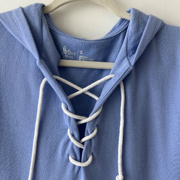 Flirtitude Active Blue Lace-Up Hoodie Dress Size S - Picture 4 of 8